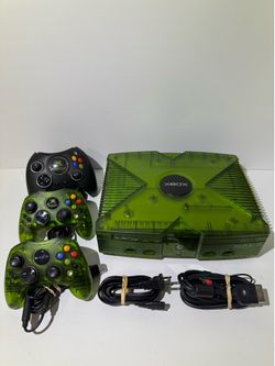 Original Xbox Halo Edition ,  3 Controller Bundle - Tested Working