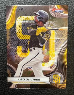 2024 Leo De Vries Bowman Best Rookie Card. #2 MLB Prospect. Oakland A’s.