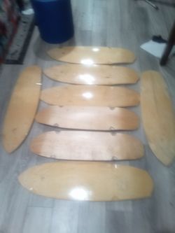 Lot of 8 Blank Wooden Skateboard Decks