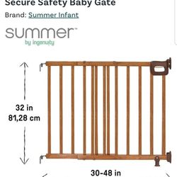 Deluxe Stairway Simple to Secure Safety Gate, Fits openings ranging from 30 to 48 inches wide, Black 