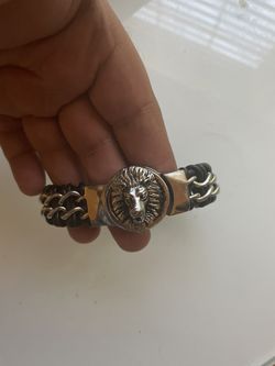 Lion Head Mens Bracelet 