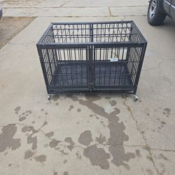 $75  DOG CRATE DOUBLE DOORS