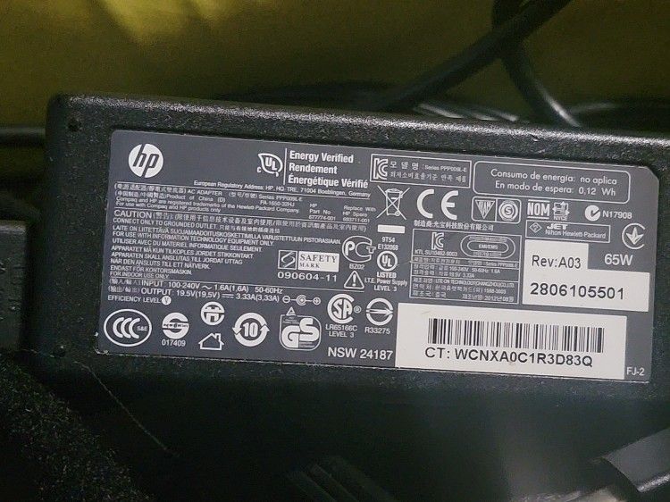HP Envy Laptop Charger