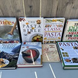 8 Italian, pasta, sauces cookbooks