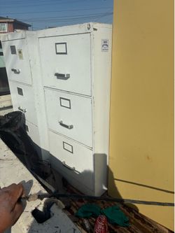 Metal file cabinets