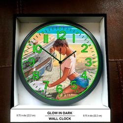 Saints Glow In The Dark Wall Clocks, VW Kombie Volkswagen Chevy C10 1969 Mopar 1962 Impala Harley Davidson 1964 Impala 1937 Ford