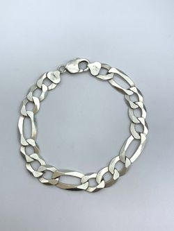 9.5" 12mm Silver bracelet #30008