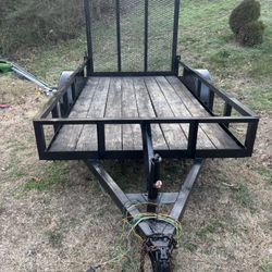 5x10 Trailer And 52 Inch Hustler Package mower runs great Deal