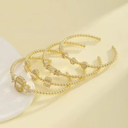 Stocking Stuffer Gold Plated Brass Plating Bangle 1 Piece