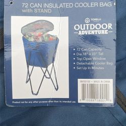 72 CAN Insulated Cooler Bag With Stand Brand New 