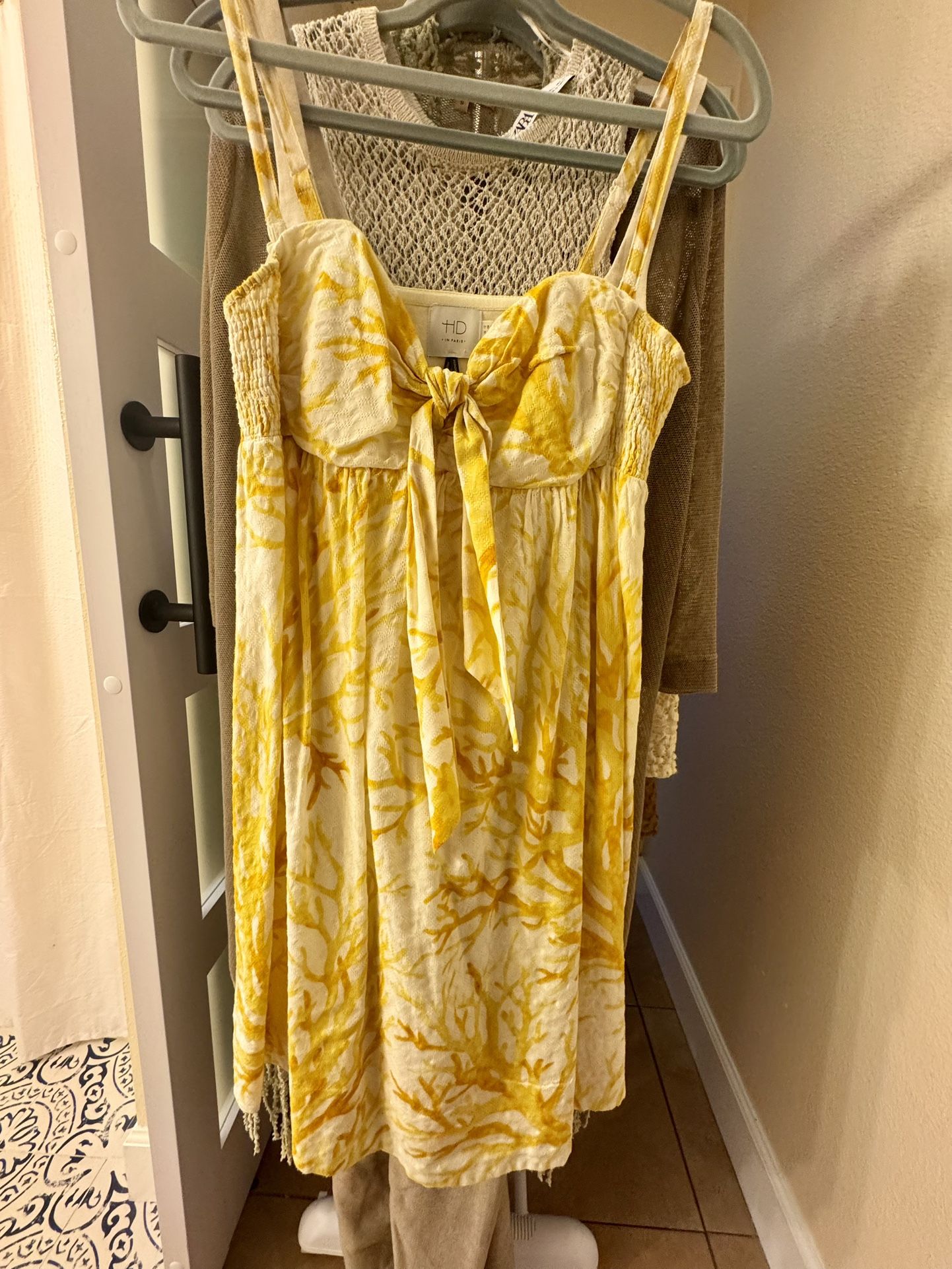 Yellow Summer Strap Dress Sz 12
