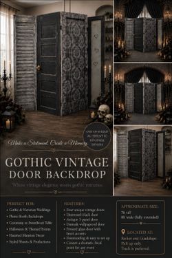 Gothic vintage doors backdrop