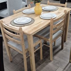 Dining Set Natural Color - New Furniture 