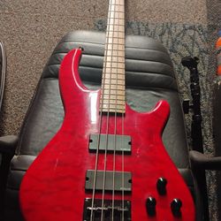 Dean Edge Candy Apple Red Electric Bass Guitar