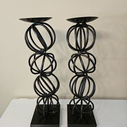 Set of 2 Candle Holders 18"Tall