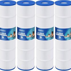 Pool Filter Cartridges 4 Pack for Jandy CL460/CV460, 115 Sq Ft Heavy Duty Filters