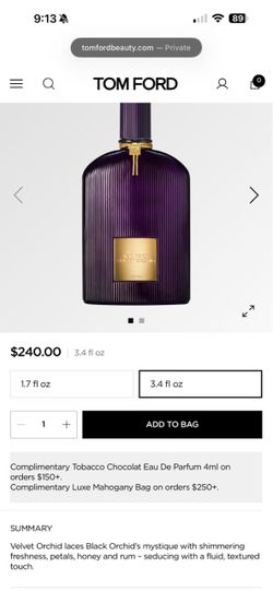 Tom Ford - Velvet Orchid EDP 3.4 fl oz (100 mL)