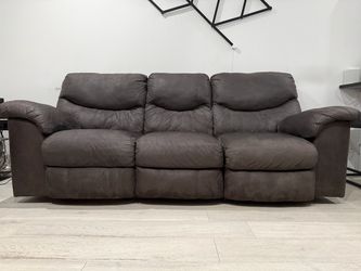 Dark Brown Sway Reclining Sofa