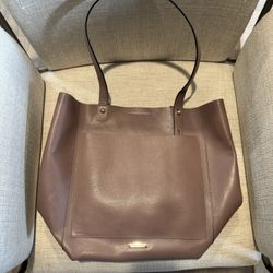 Rebecca Minkoff Mauve Stella North-South Tote Leather Laptop Bag