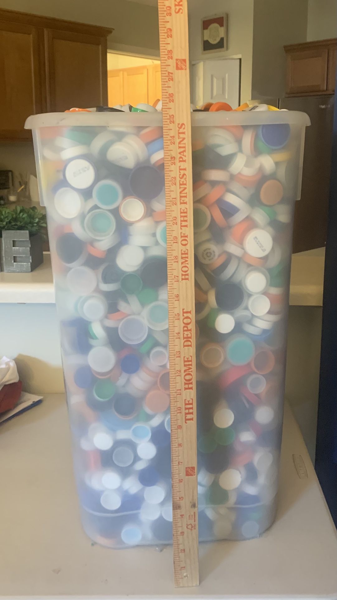 Plastic bottle caps for crafts