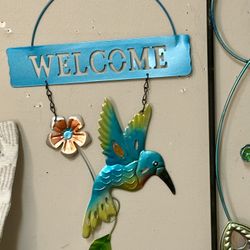 Adorable Hummingbird Decor Indoor/Outdoor 