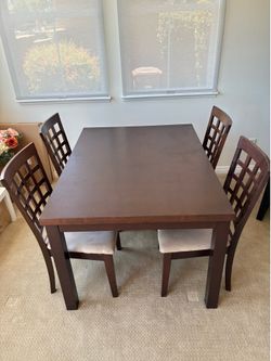 Wood Dining Table and Chairs