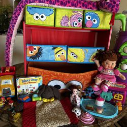 Sesame Street Toy Storage And Toys
