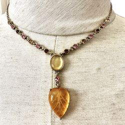 Heart Leaf Pendant Necklace 