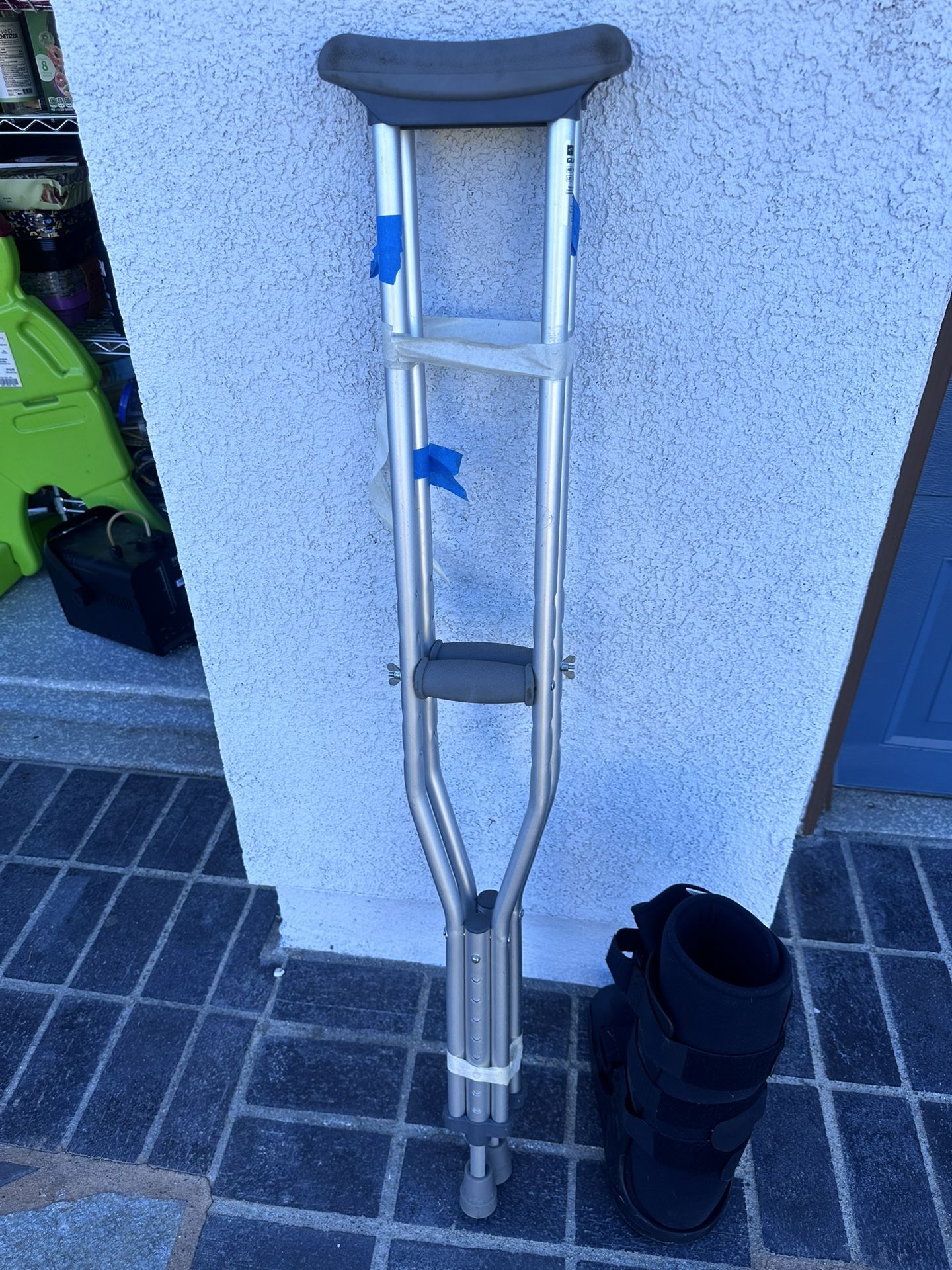 Crutches And Medical Boot