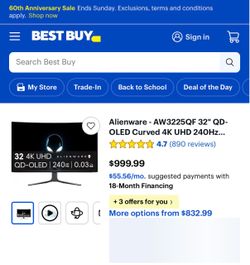 Alienware 240hz 4k monitor