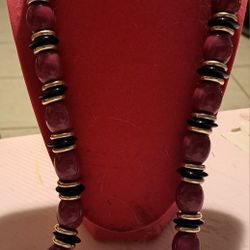 Large Beaded Maroon, Gold And Black. Costume.