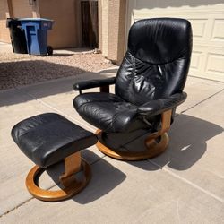 Ekornes Stressless Ambassador Recliner and Ottoman, Norway
