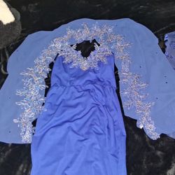 Women's Dress With Matching Shawl