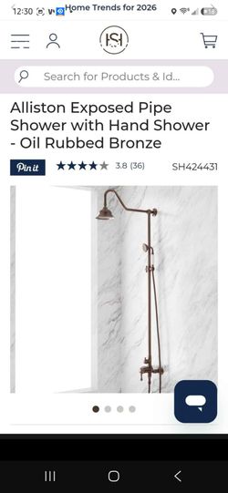 Alliston Exposed Pipe w/hand Shower in oil rubbed bronze