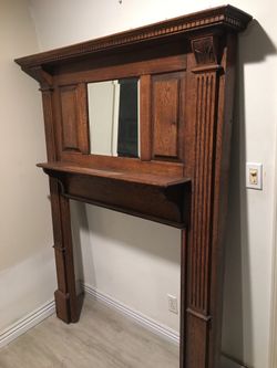 Antique 1800’s Oak Fireplace Mantel