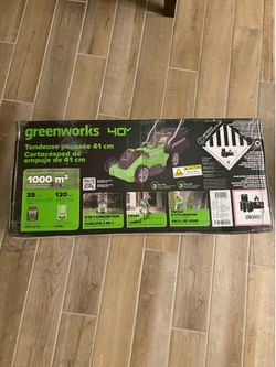 NEW Greenworks 40V 16-Inch Push Mower REG PRICE $259