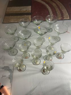 Sundae Art deco dessert glasses