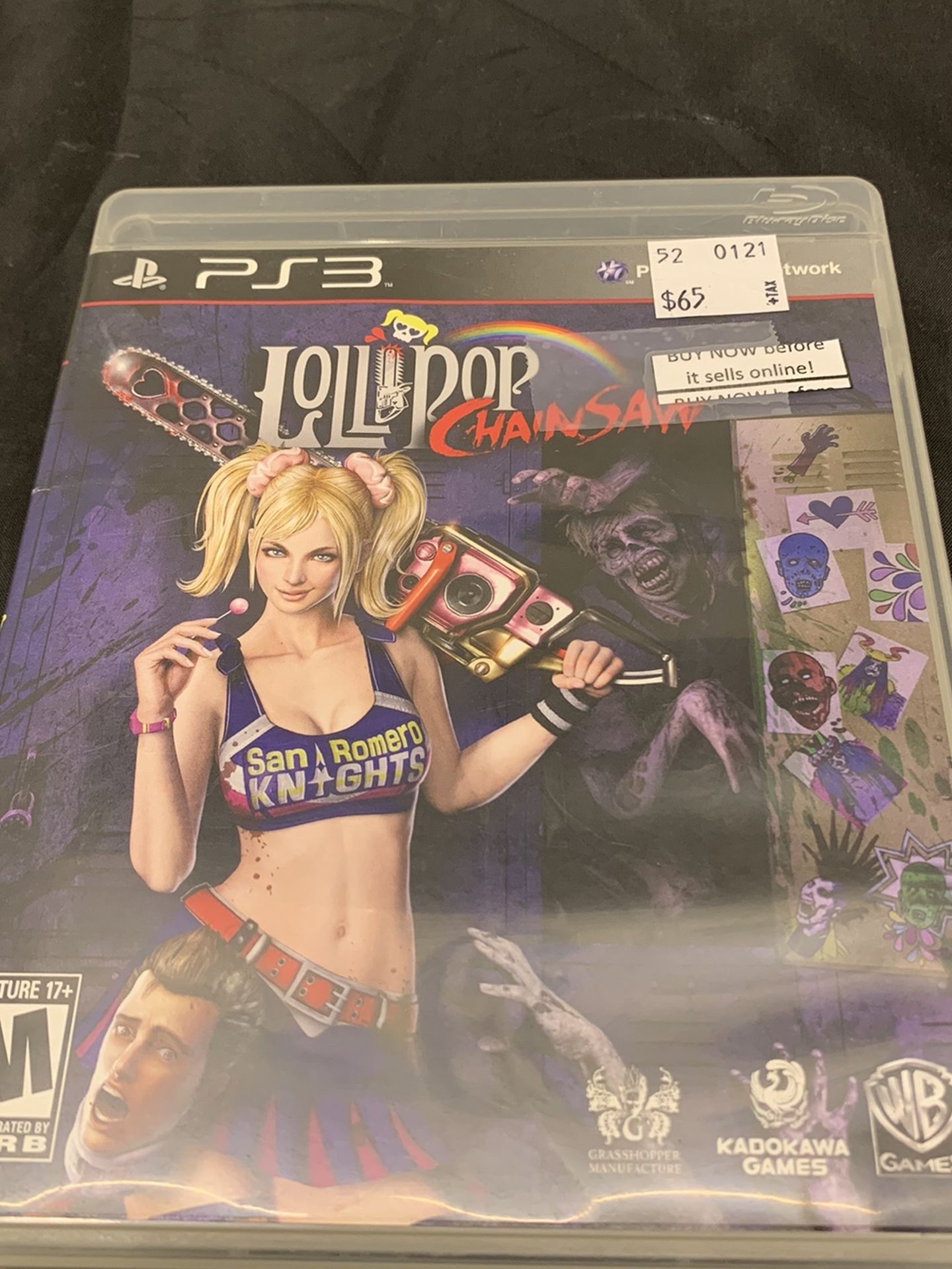 Lollipop Chainsaw - PS3 Cover and Case. NO GAME!!