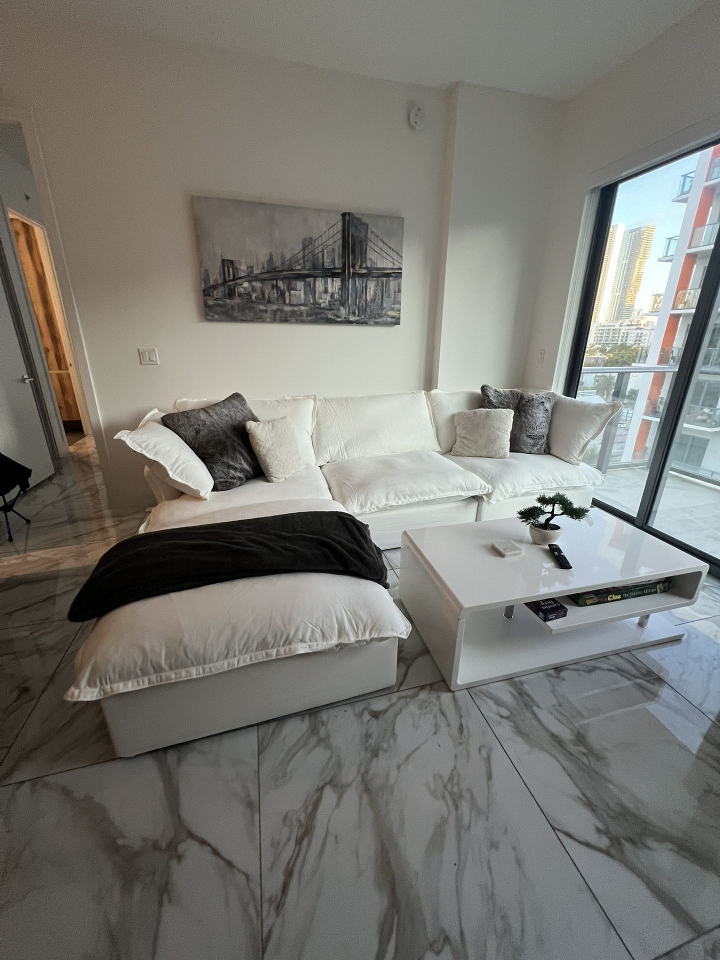 White Cloud Sectional (New In Boxes)