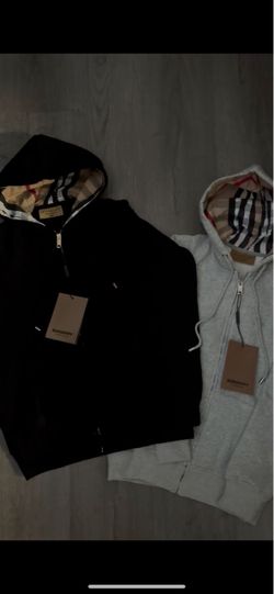 Burberry Zip-Up Hoodies – Black & Grey (Set of 2)