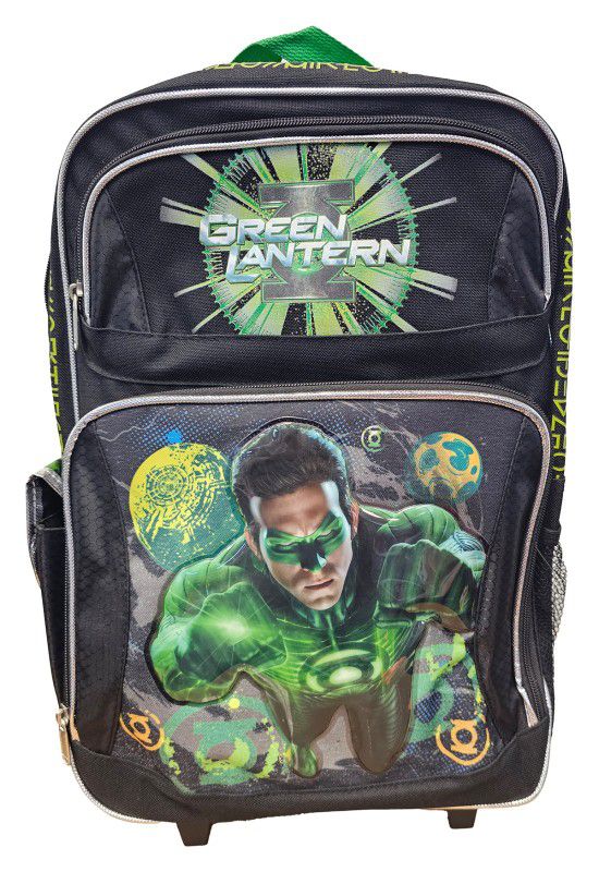 Green Lantern 16 Inch Rolling BackPack New 6 Pc
