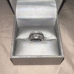 Wedding Ring Set Sterling Silver 5mm