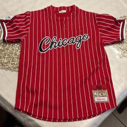 Chicago Bulls 1996/1997 Vintage Jordan 9 Bred  Pinstriped Jersey