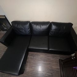 Black Leather Couch