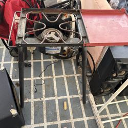 Indoor Outdoor Propane Grill With Side Table