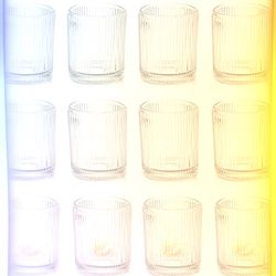  Pack Clear Glass Votive Candle Holders Bulk - Tea Light Candle Holders for Weddings, Baby Showers, Christmas,