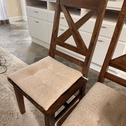 2 Pottery Barn Chairs With Cushions 