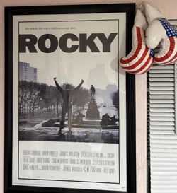 Rocky Framed Poster And Gloves 
