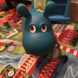 B. Toys Hanky The Hippo Inflatable Ride On Bouncer Bouncy Boing Soft Riding Toy for Toddlers 18M for Sale in West Islip NY OfferUp