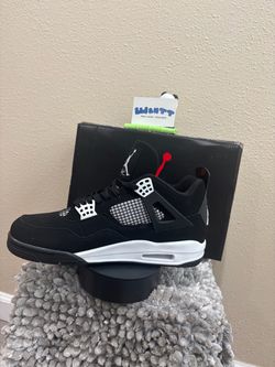 Air Jordan 4 Black and White Sneakers